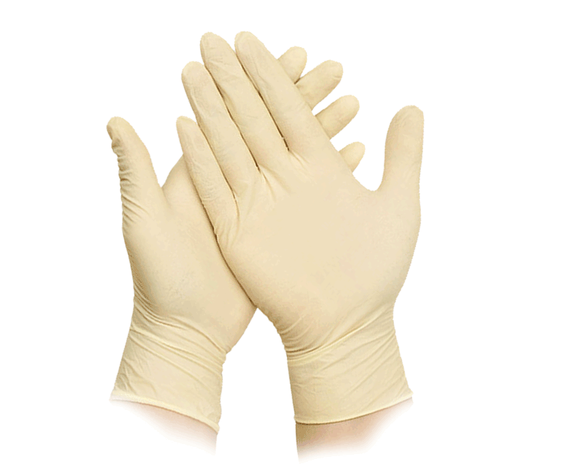 一次性醫用乳膠（jiāo）檢查手套（無粉）