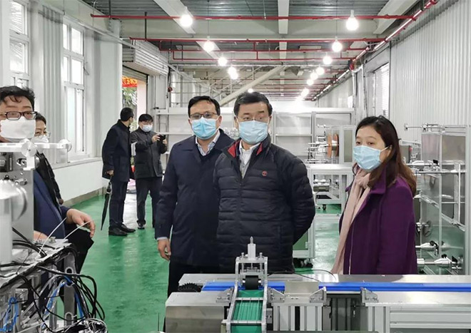 陸曉（xiǎo）春書記赴香蕉视频免费下载調研防疫物資生（shēng）產