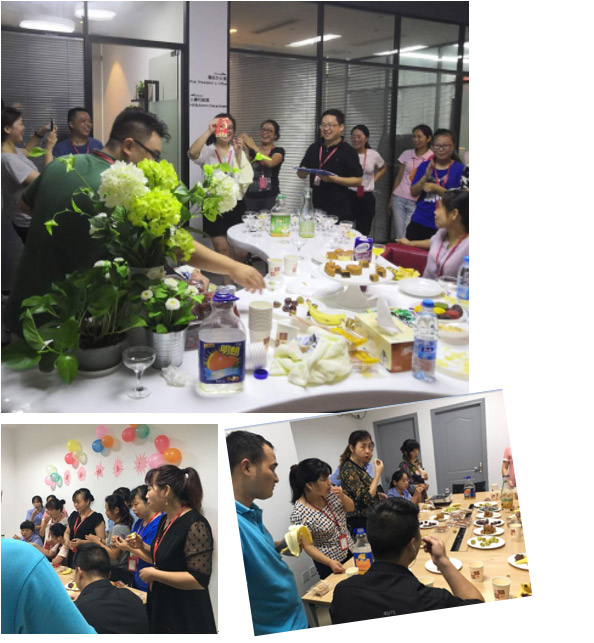 （前方車（chē）間茶話會也開展的如火如荼，大（dà）家放鬆心（xīn）情，暢所欲言，品味中秋美食）