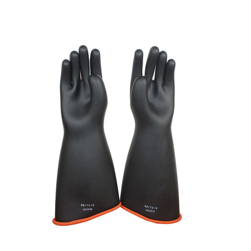 2級絕緣（yuán）手套斜邊黑橘款