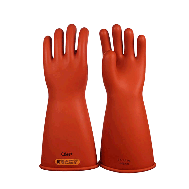 4級絕緣手套橘色直（zhí）筒款